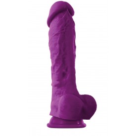 Фиолетовый фаллоимитатор на присоске ColourSoft 8" Soft Dildo - 23,5 см.