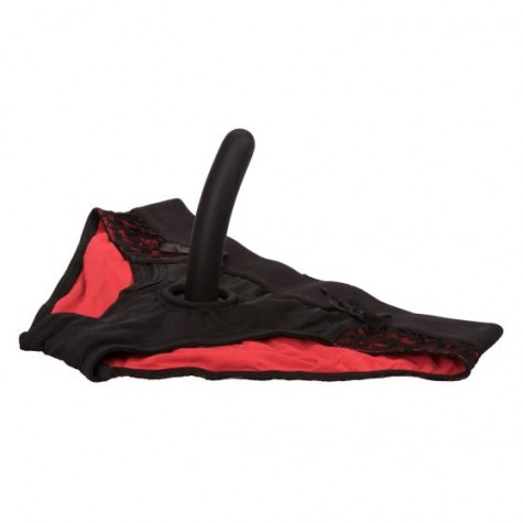 Красно-черные страпон-трусики Pegging Panty Set - размер S-M