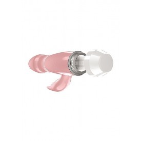 Розовый вибратор Loraine со стимулятором клитора - 16,2 см.